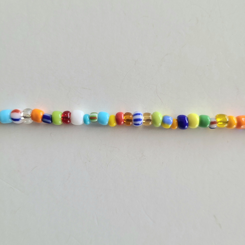 Boho Multicolor Beaded Anklet Bracelet - Picture 3 of 8